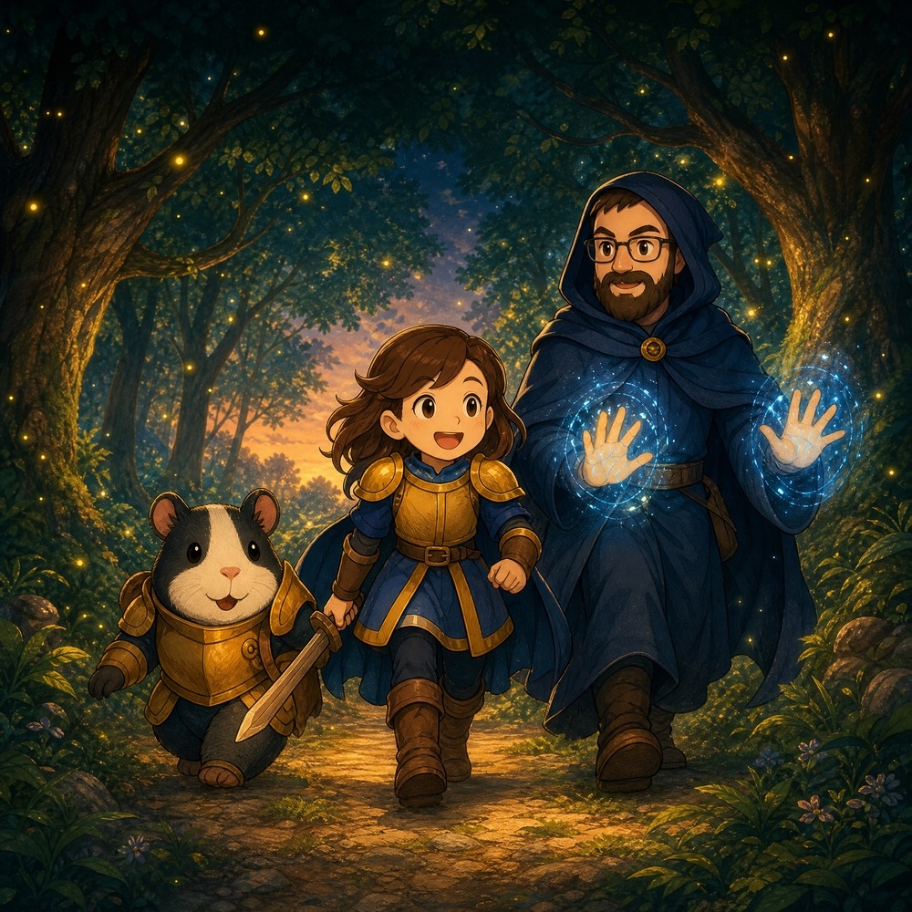 Cover art for Officially, the Guinea Pig Did It, a comedic scenario on AI Dungeon