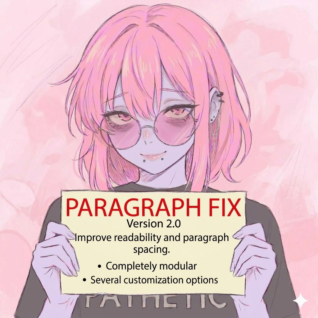 Cover art for ๐ธ Paragraph Fix V2 Test (Suggestions & Feedback), a script scenario on AI Dungeon