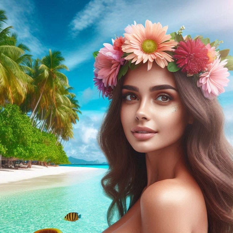 Cover art for Island Girl, a romance scenario on AI Dungeon