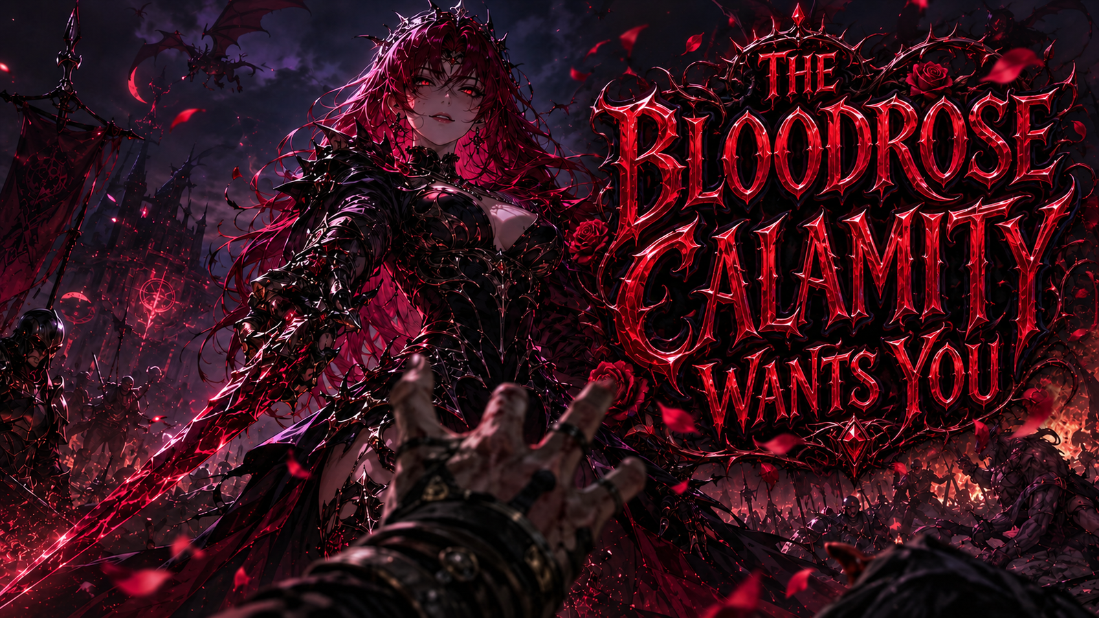 Cover art for The Bloodrose Calamity Wants You (🍀Living Characters), an action scenario on AI Dungeon