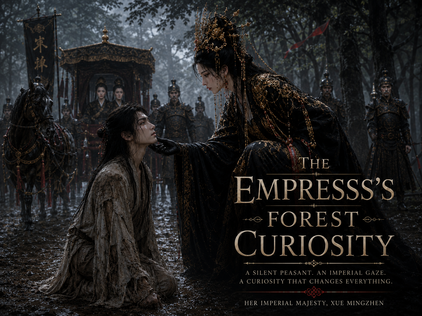 Cover art for The Empress’s Forest Curiosity (ISđźŽ), a fantasy scenario on AI Dungeon