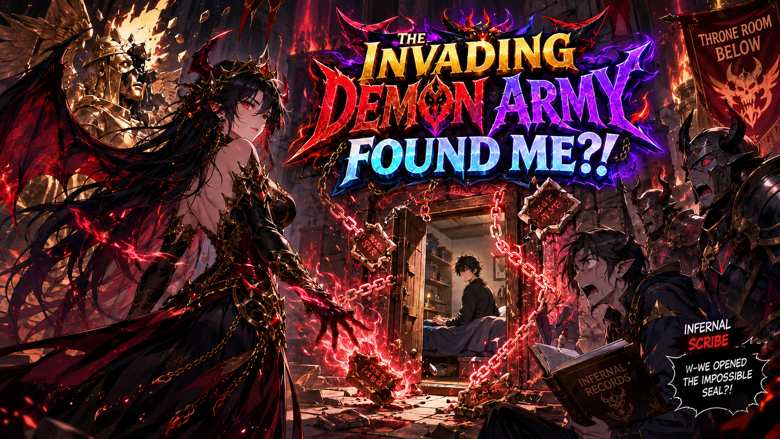 Cover art for The Invading Demon Army Found Me?! (🍀Living Characters), an action scenario on AI Dungeon