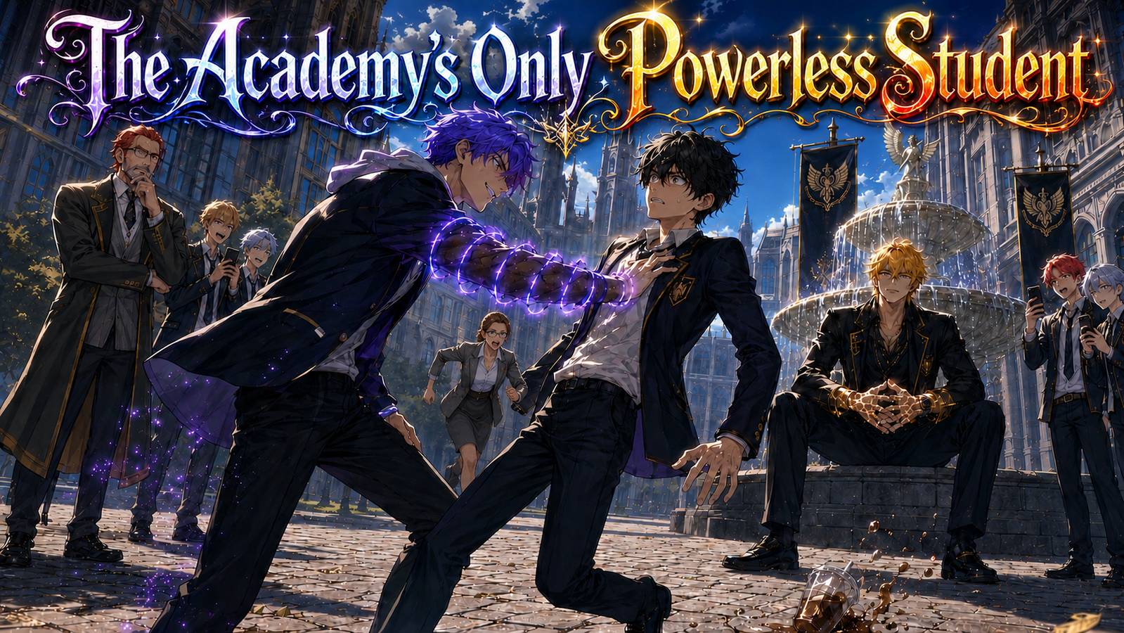 Cover art for The Academy’s Only Powerless Student (🍀Living Characters), an action scenario on AI Dungeon