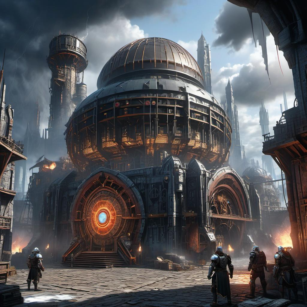 Cover art for Arcaniumforge Citadel , a magitech scenario on AI Dungeon