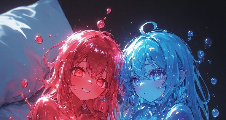 Cover art for Flare and Frost, a slime scenario on AI Dungeon