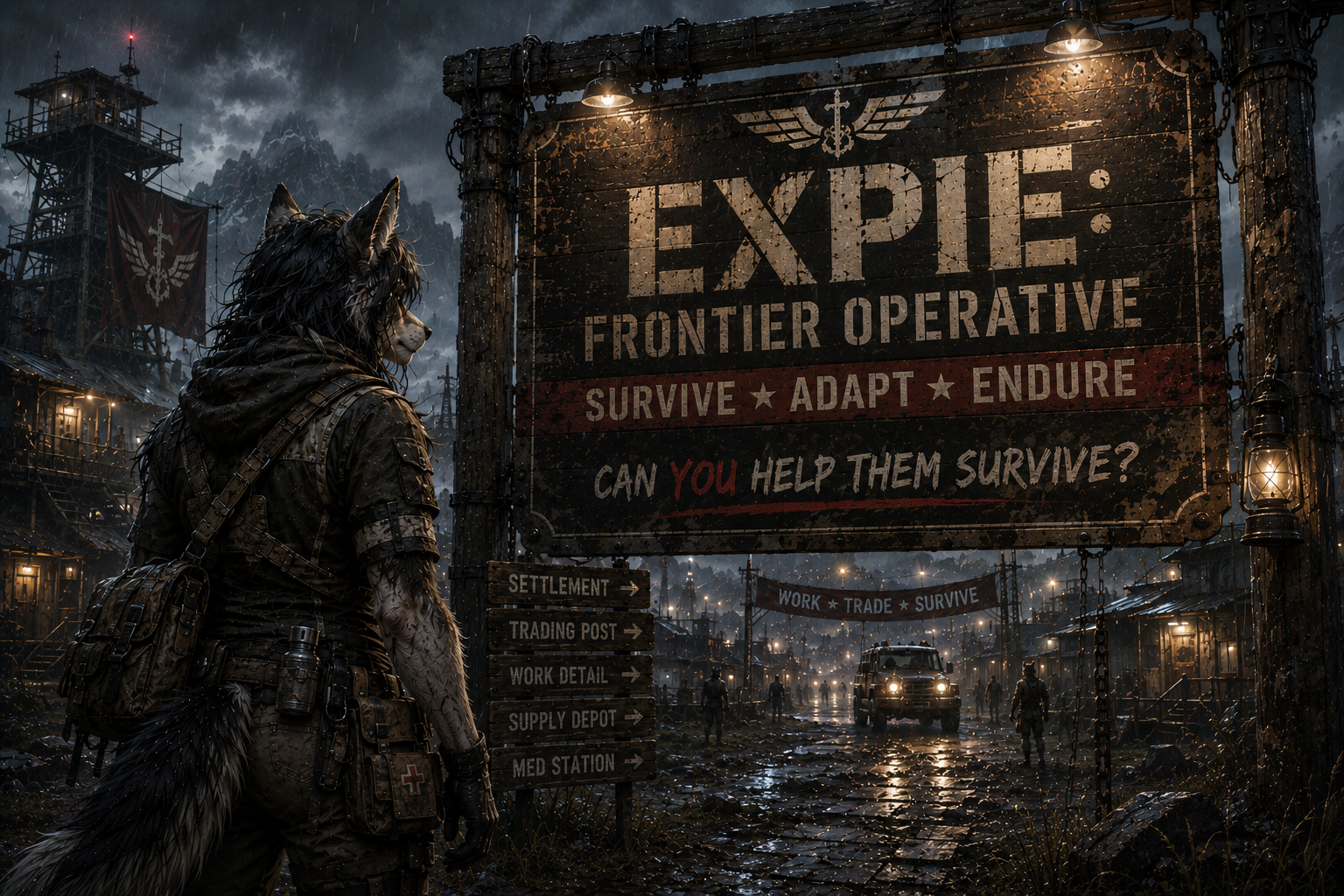 Cover art for EXPIE: FRONTIER OPERATIVE 🎴❤️🔥🎭🕜, a survival scenario on AI Dungeon