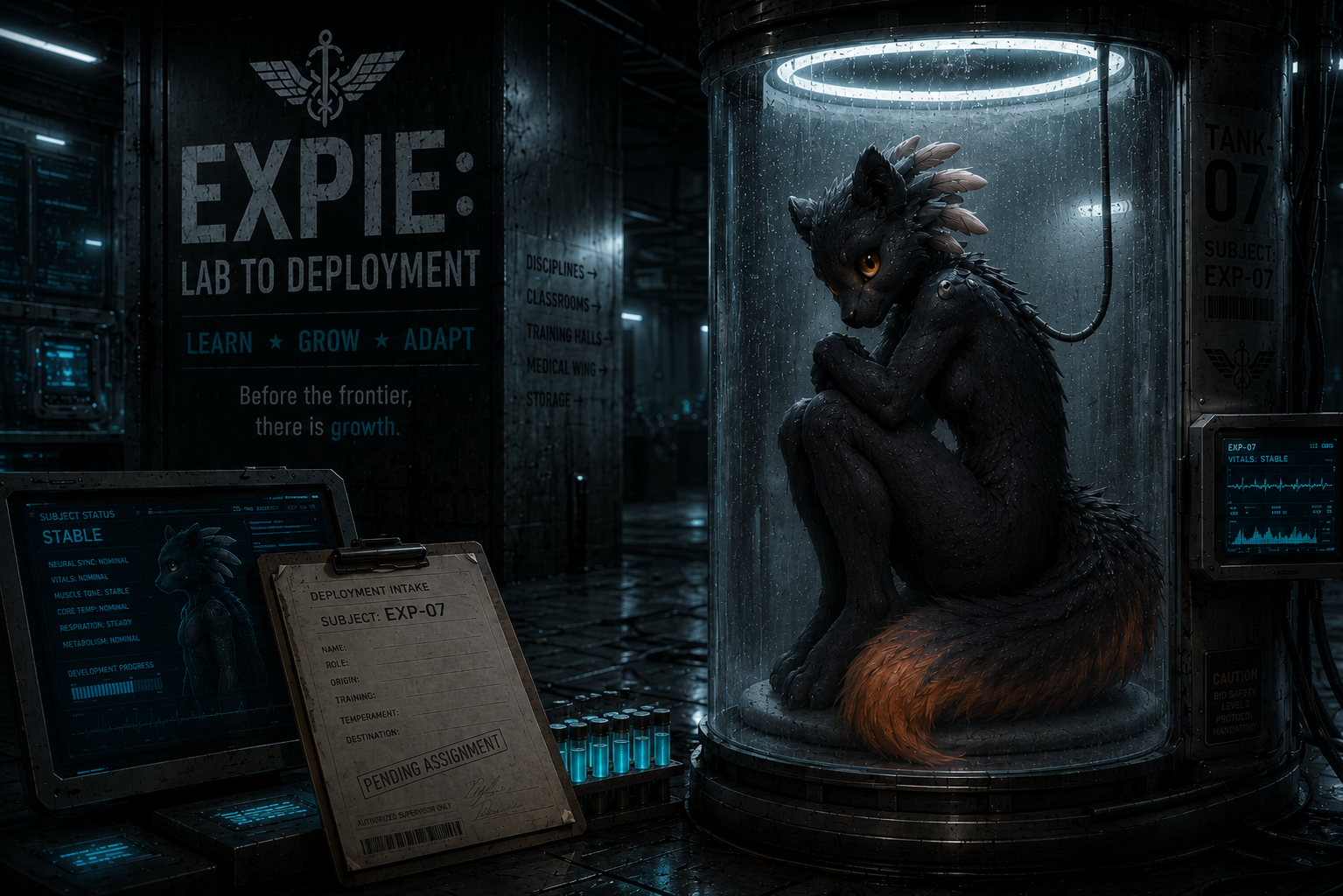Cover art for EXPIE: Lab to Field 🌱🌎, a drama scenario on AI Dungeon
