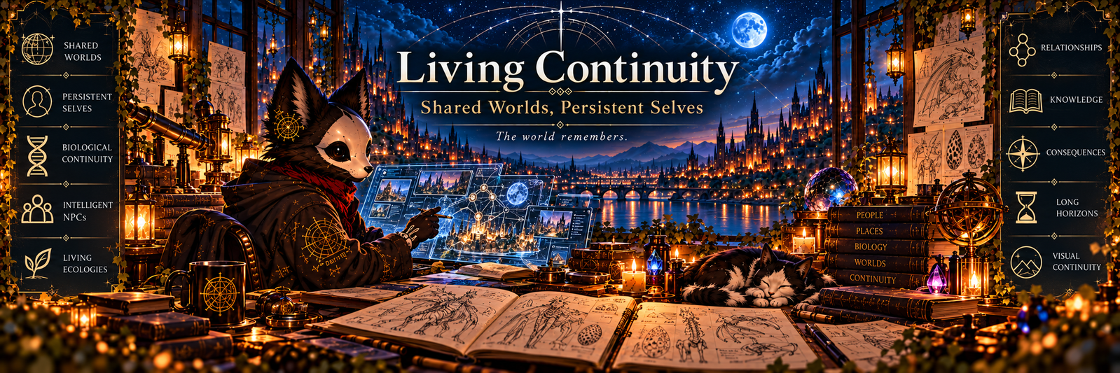 Cover art for test of Living Continuity 6.8 — Shared Worlds, Persistent Selves on Voyage
