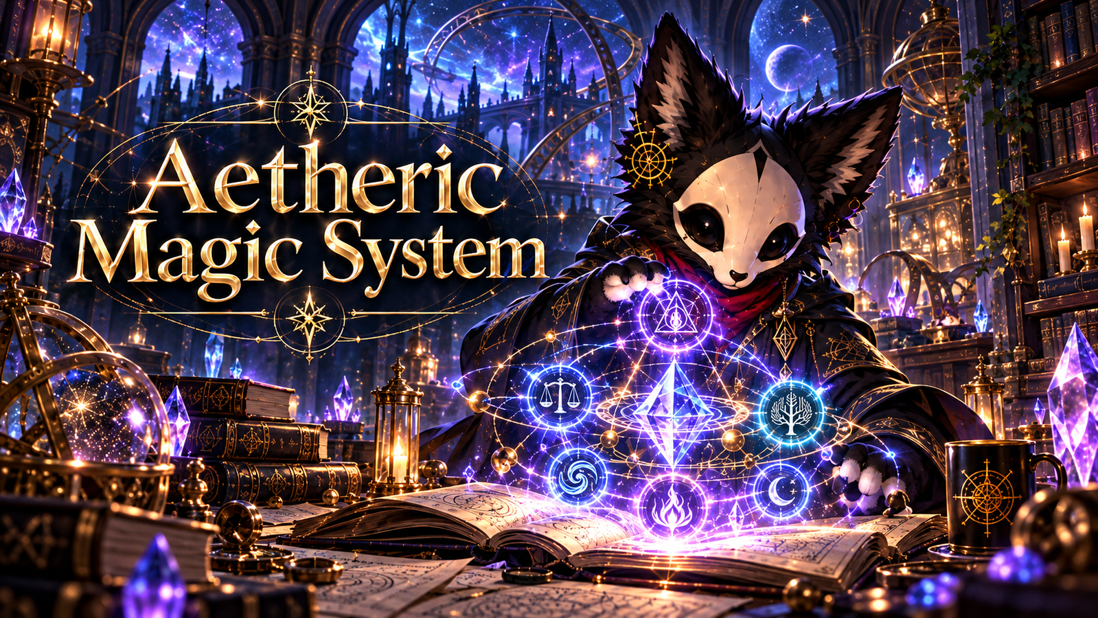 Cover art for Aetheric Magic System, a magic mod on Voyage