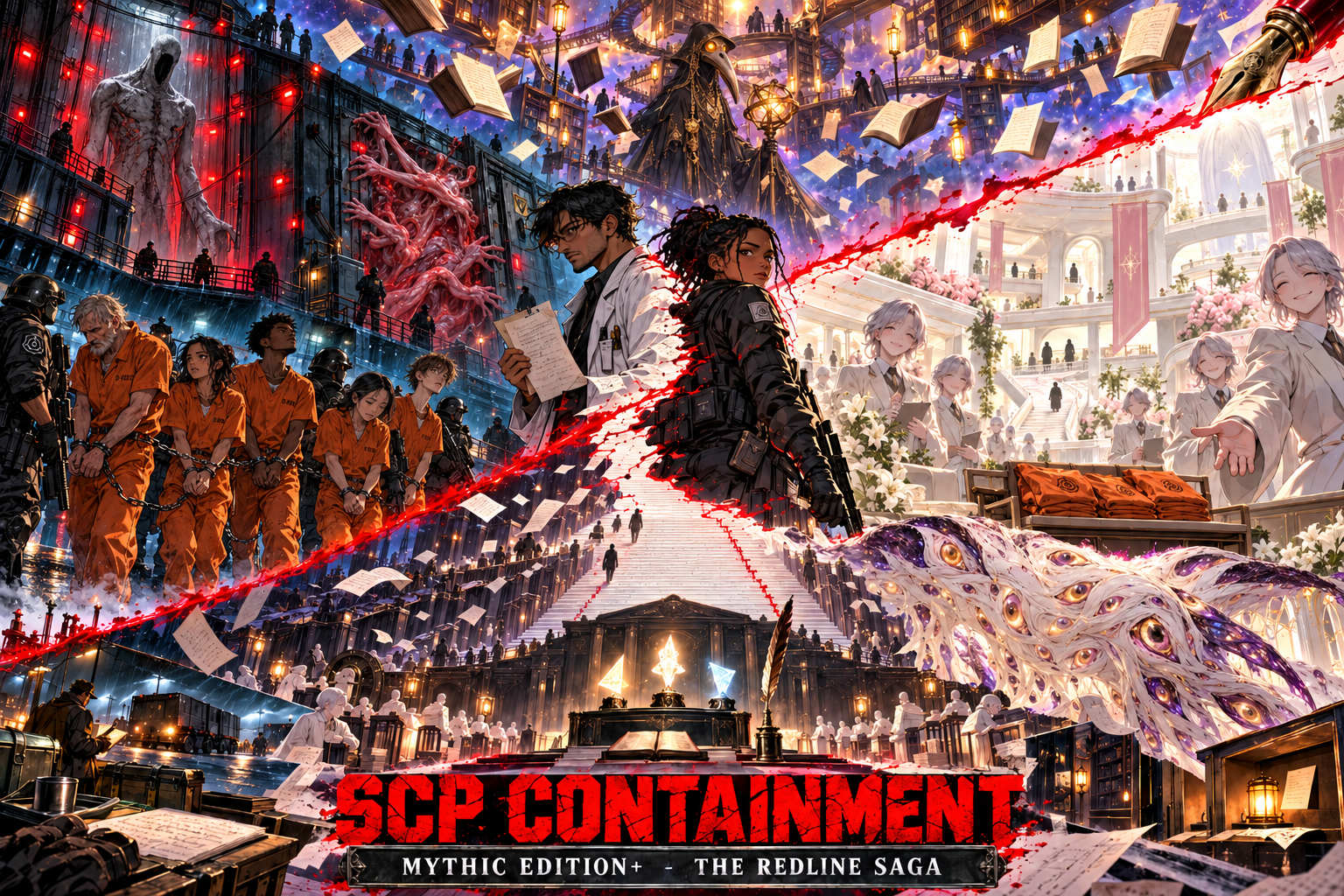 Cover art for SCP Containment: Mythic Edition, a drama world on Voyage