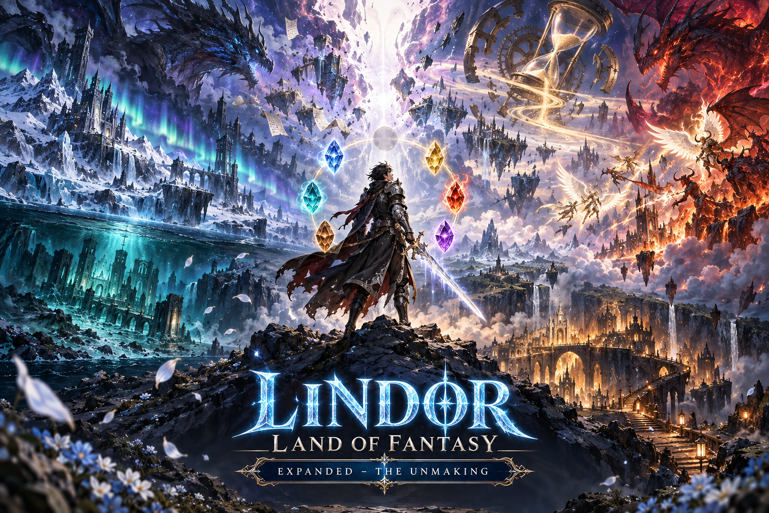 Cover art for Lindor: Land of Fantasy Expanded, a fantasy world on Voyage