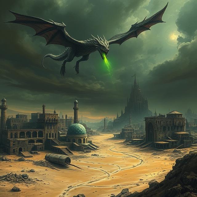 Cover art for After The End V2, a dragons scenario on AI Dungeon