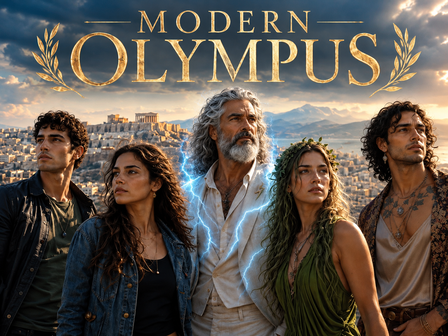 Cover art for Modern Olympus, a greek mythology world on Voyage
