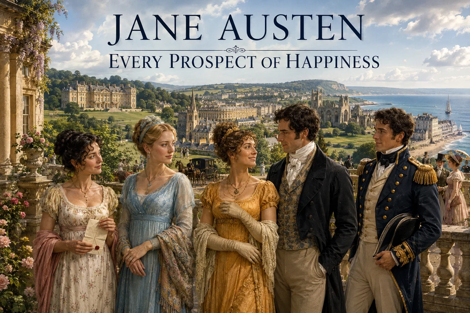 Cover art for Jane Austen: Every Prospect of Happiness, a jane austen world on Voyage