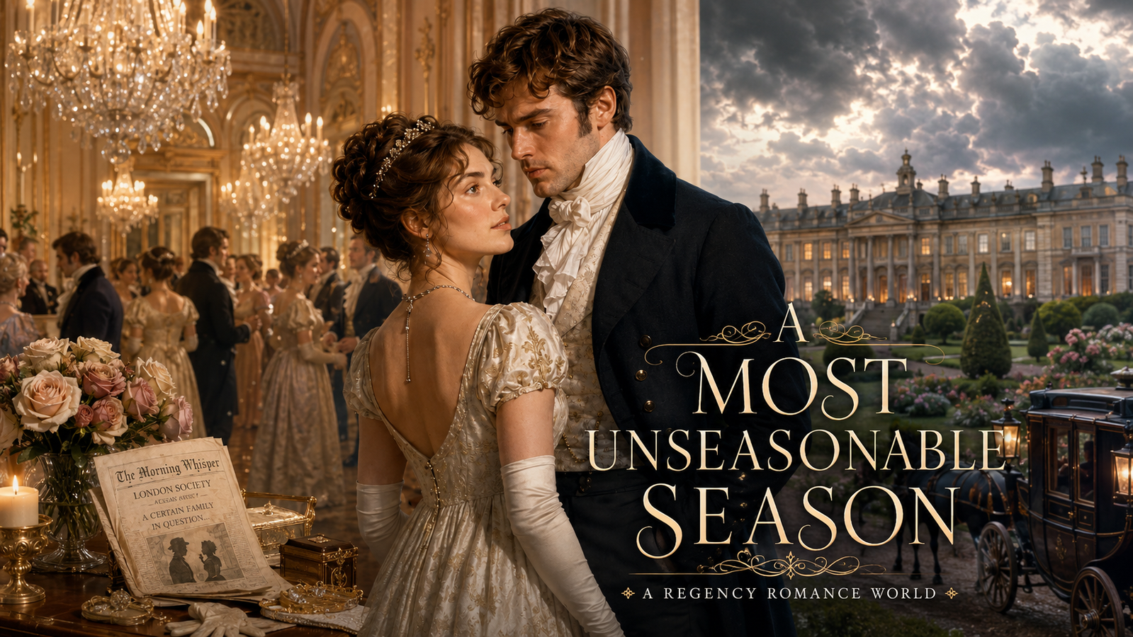 Cover art for A Most Unseasonable Season - 1816 Regency Romance/Drama, a regency world on Voyage
