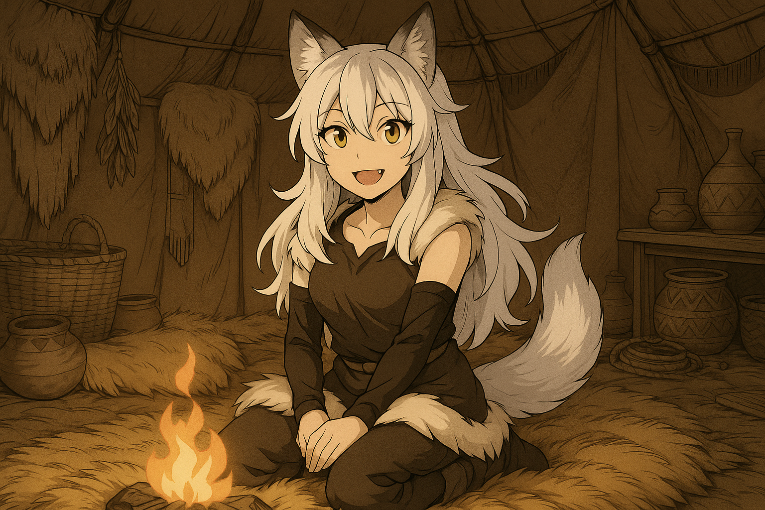 Cover art for The Wolf and the Exiled, a romance scenario on AI Dungeon