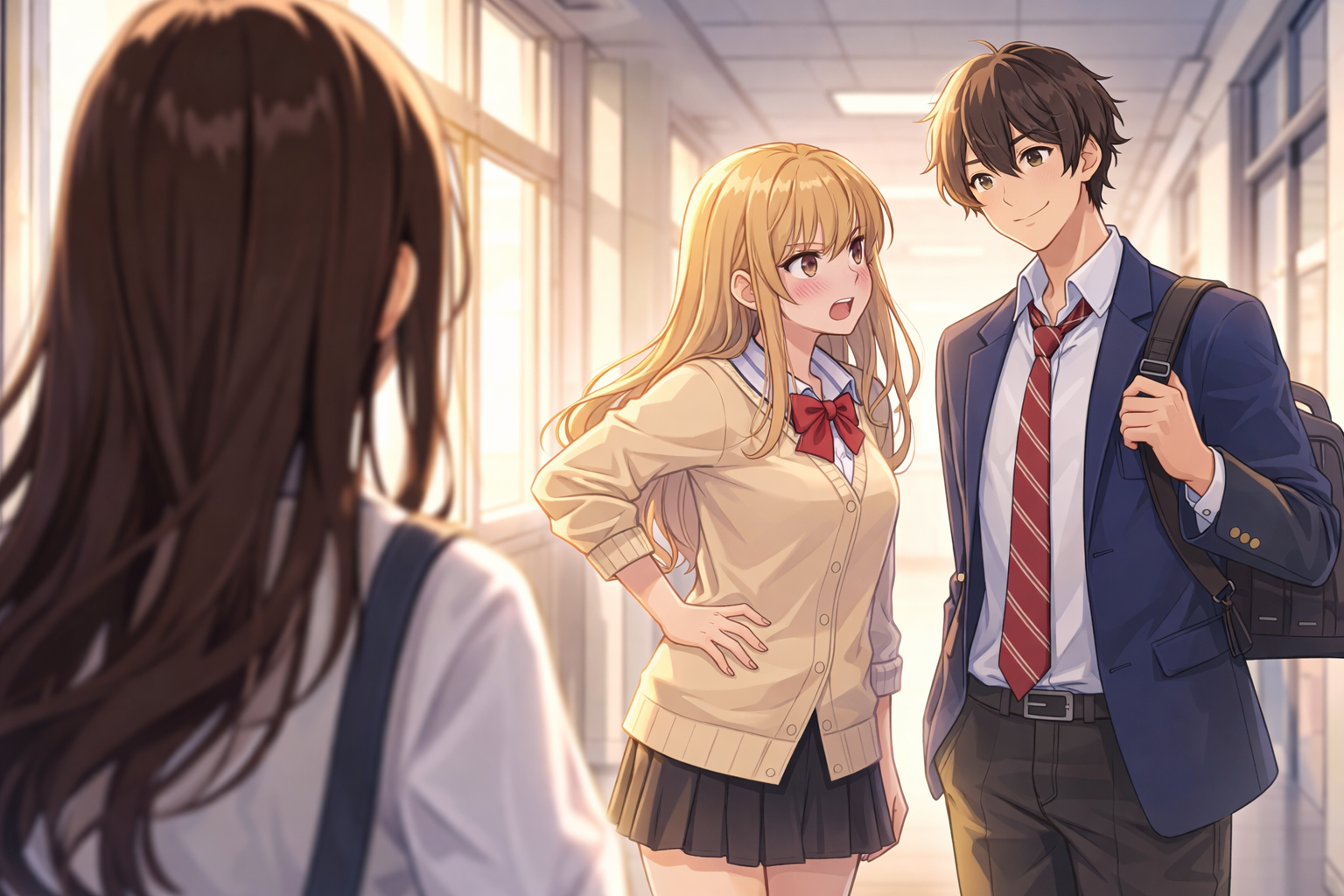 Cover art for This School Romance took a wrong(right?) turn, a school life scenario on AI Dungeon