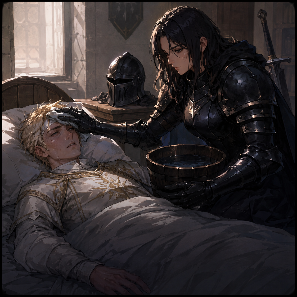 Cover art for I won't let you be sick!, a knight scenario on AI Dungeon