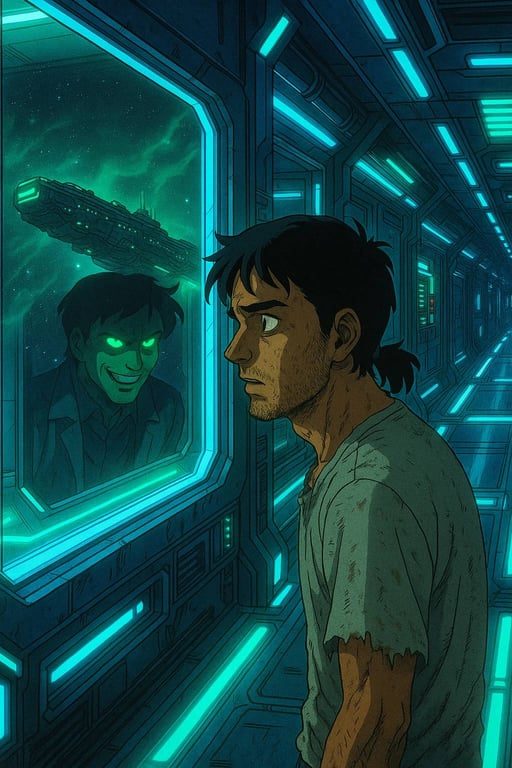 Cover art for Drifting Double, a space scenario on AI Dungeon