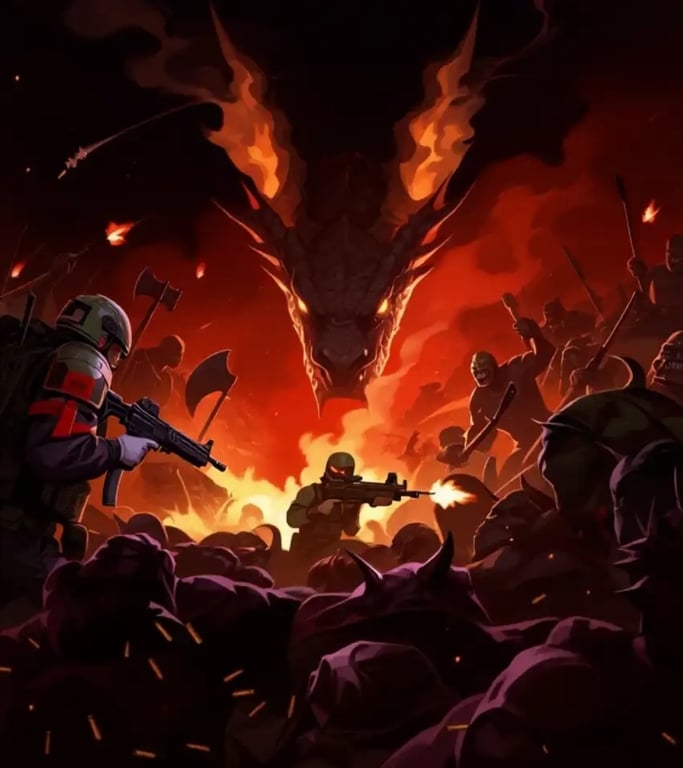 Cover art for Alternus: Fireteam Noble (Bros & Bullets), a fantasy scenario on AI Dungeon