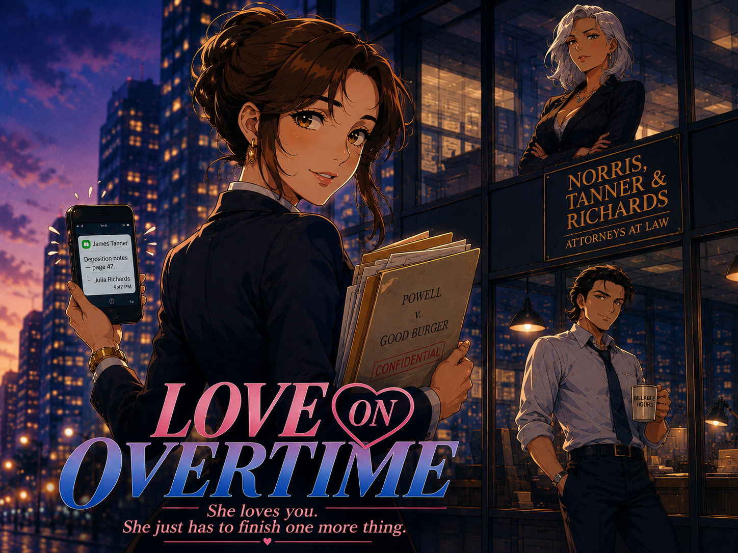Cover art for Love On Overtime, a toxic scenario on AI Dungeon