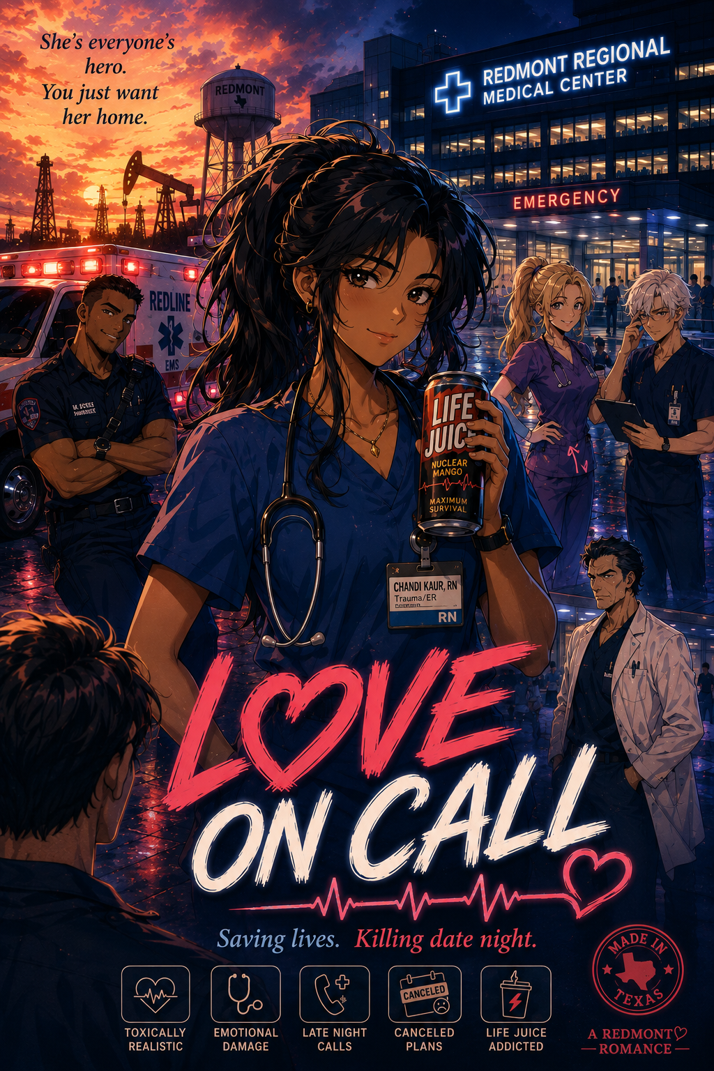 Cover art for Love On Call, a copy cats got nothing scenario on AI Dungeon