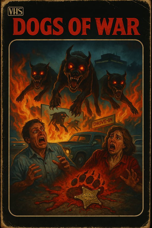 Cover art for Hellhounds on Mainstreet (1985), a suspense scenario on AI Dungeon