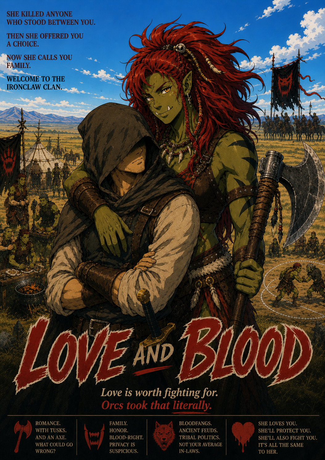 Cover art for Love and Blood, a romance scenario on AI Dungeon