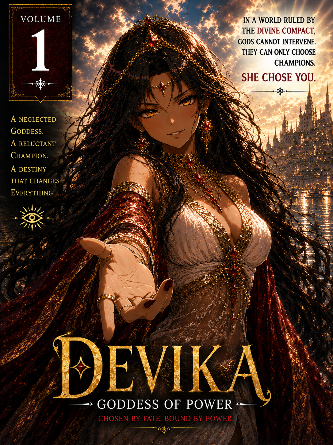 Cover art for Divine Compact: Unwanted Goddess, a fantasy scenario on AI Dungeon