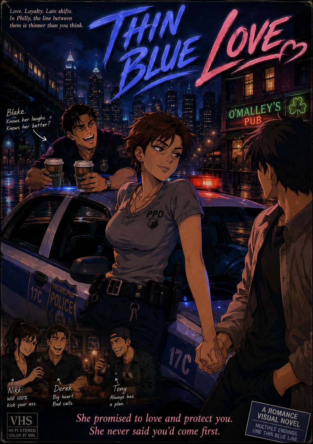 Cover art for Thin Blue Love, a love scenario on AI Dungeon