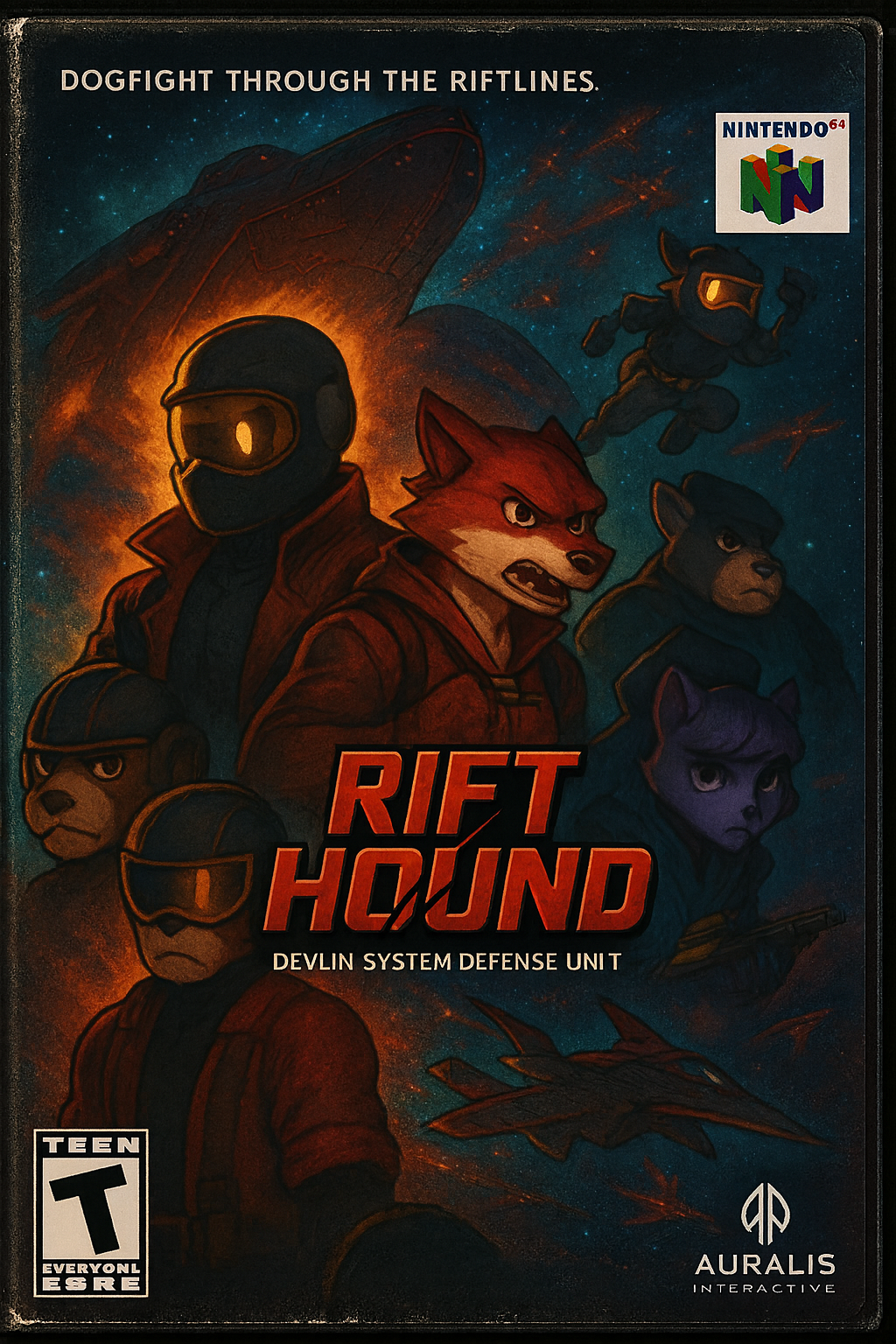 Cover art for Rift Hound, a video game scenario on AI Dungeon