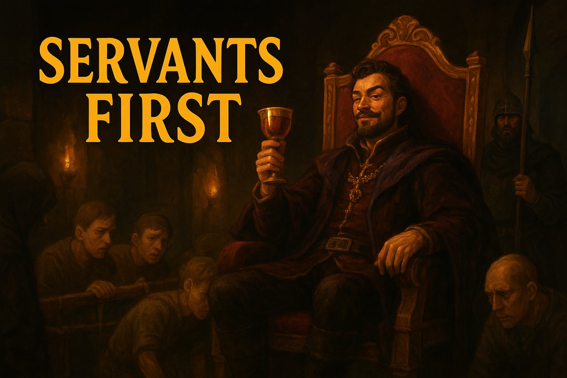 Cover art for Servants First, a comedy scenario on AI Dungeon