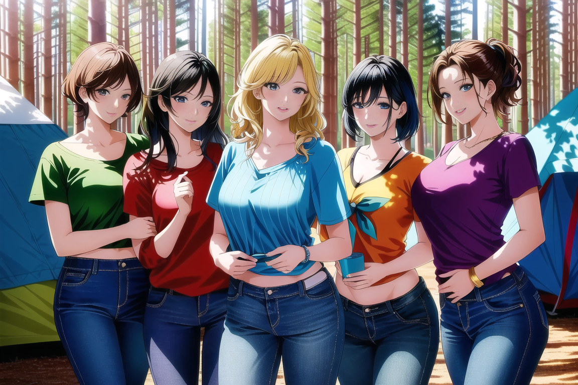 Cover art for Summer Camp Adventures, a summer camp scenario on AI Dungeon