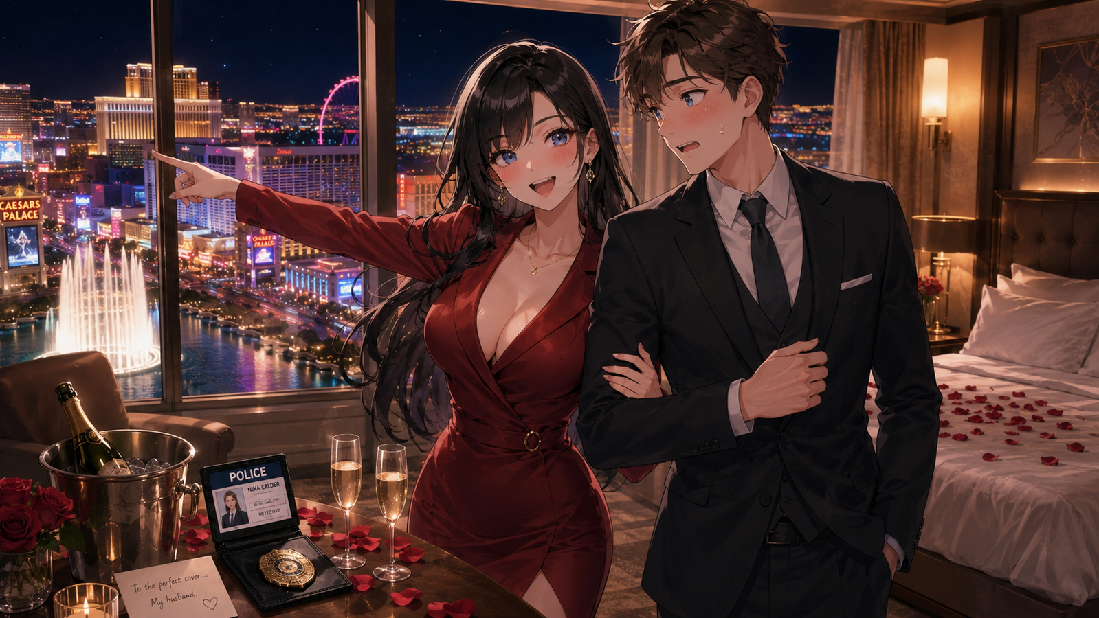 Cover art for Witness Protection Wedding, a romance scenario on AI Dungeon