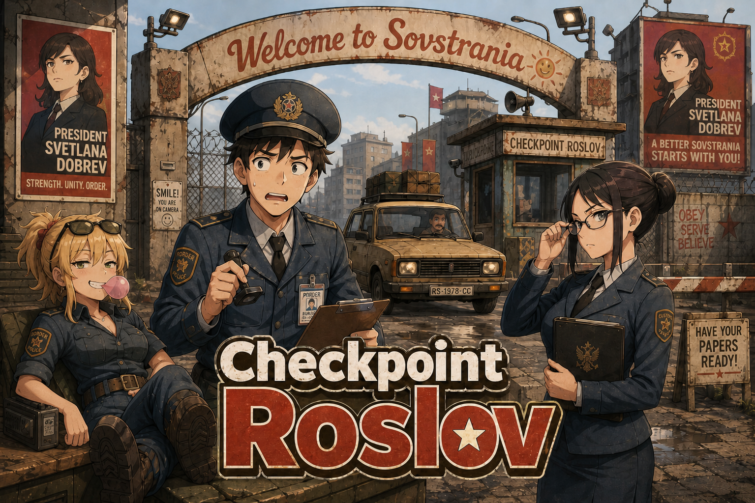 Cover art for Checkpoint Roslov: Welcome to Sovstrania, a border control world on Voyage
