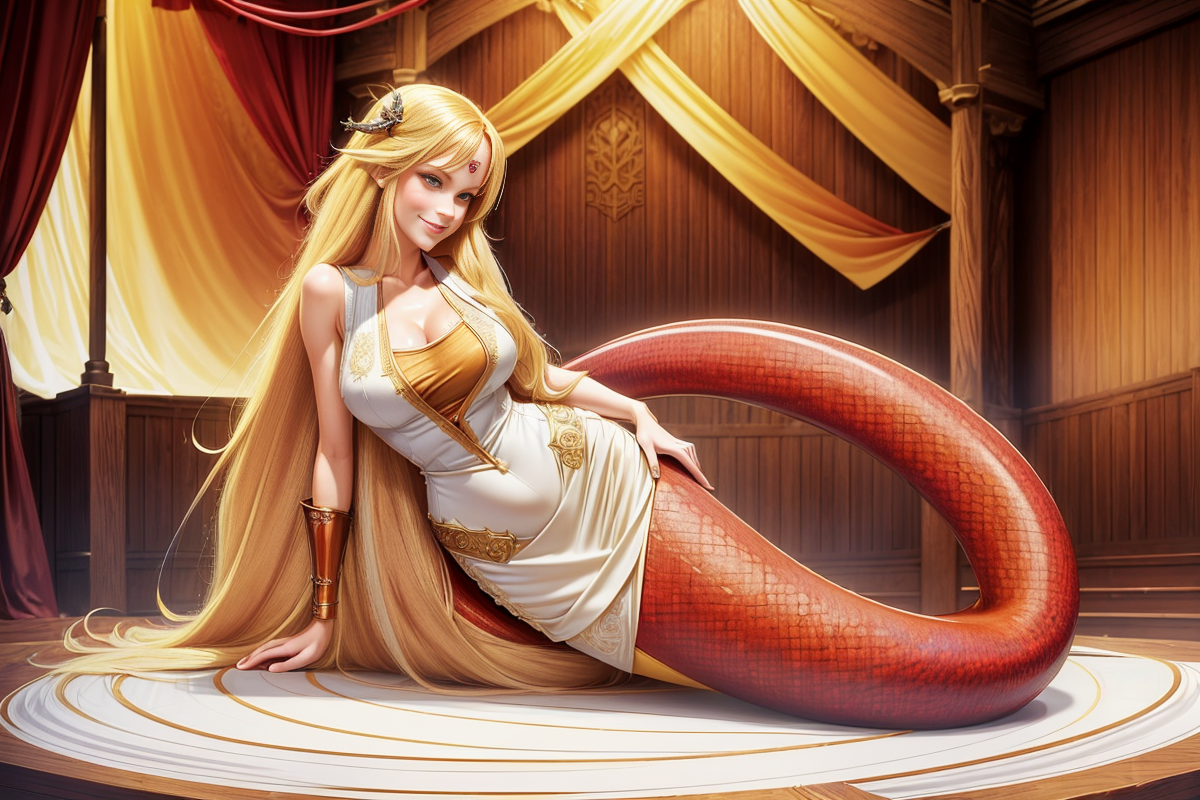 Cover art for A Taste for Drama: A Lamia's Film Debut, a fantasy scenario on AI Dungeon