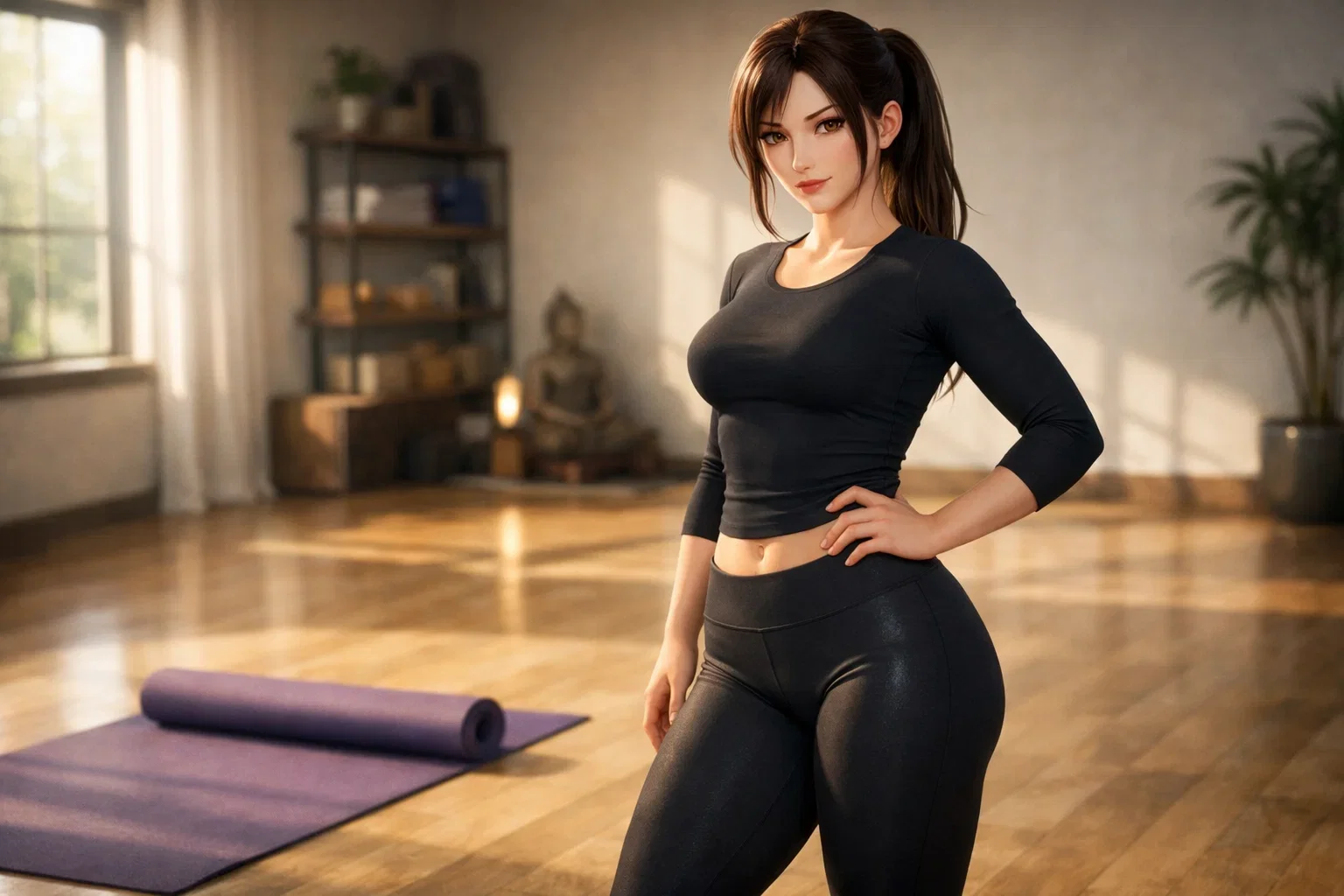 Cover art for Yoga Session with Mara, a comedy scenario on AI Dungeon