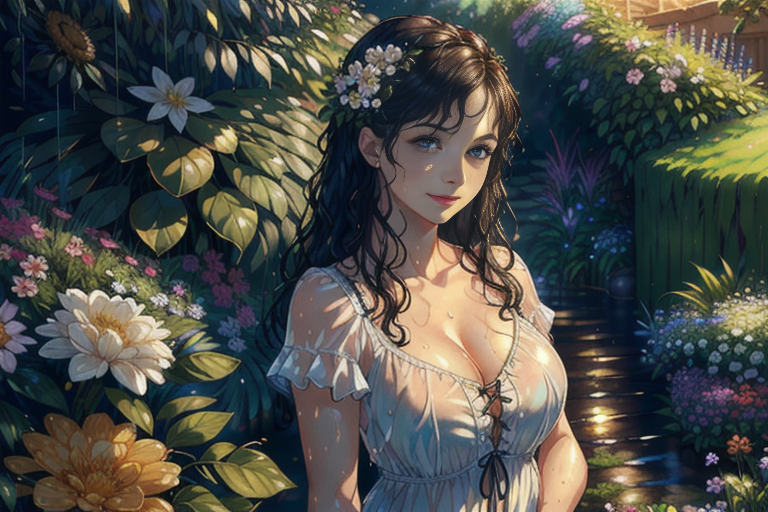 Cover art for Damn, you made me wet!, a romantic scenario on AI Dungeon