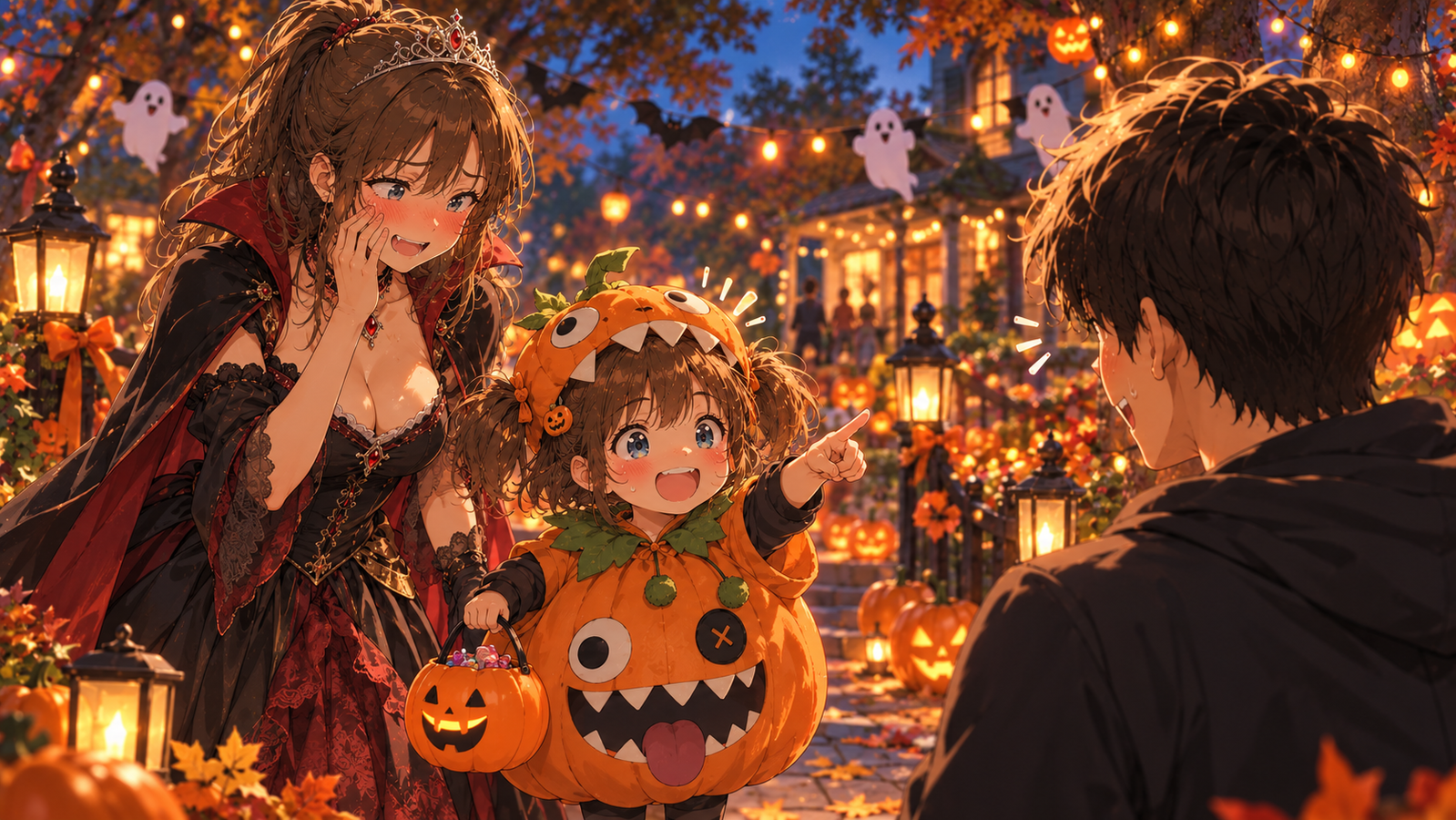 Cover art for Her Little Matchmaker 2: Halloween, a halloween scenario on AI Dungeon