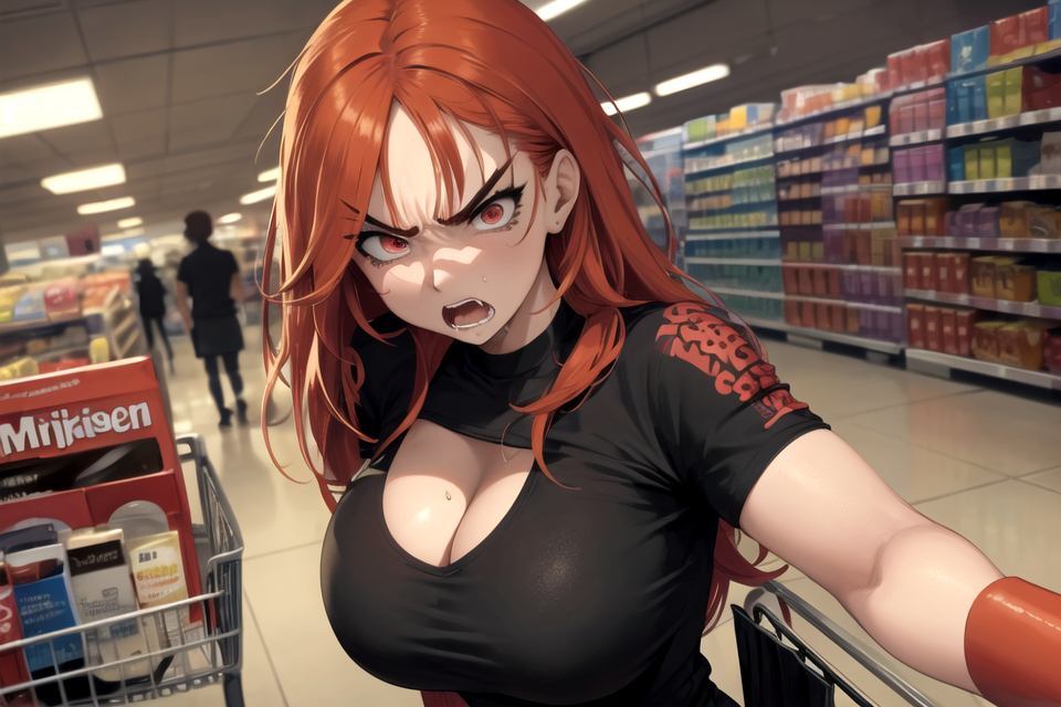 Cover art for When She Gets Upset..., a comedy scenario on AI Dungeon