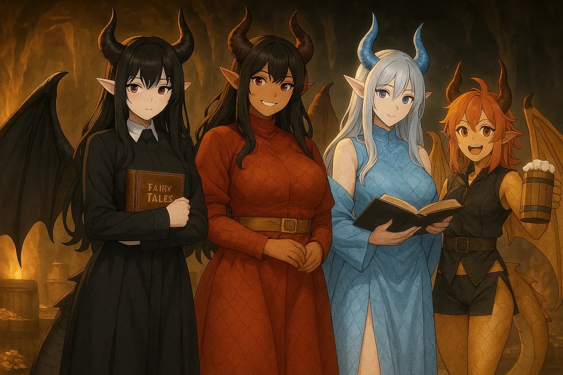 Cover art for The Dragon Bride's Lair, a fantasy scenario on AI Dungeon
