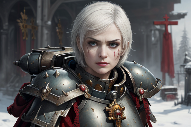 Cover art for Sister of Battle, a warhammer 40 k scenario on AI Dungeon