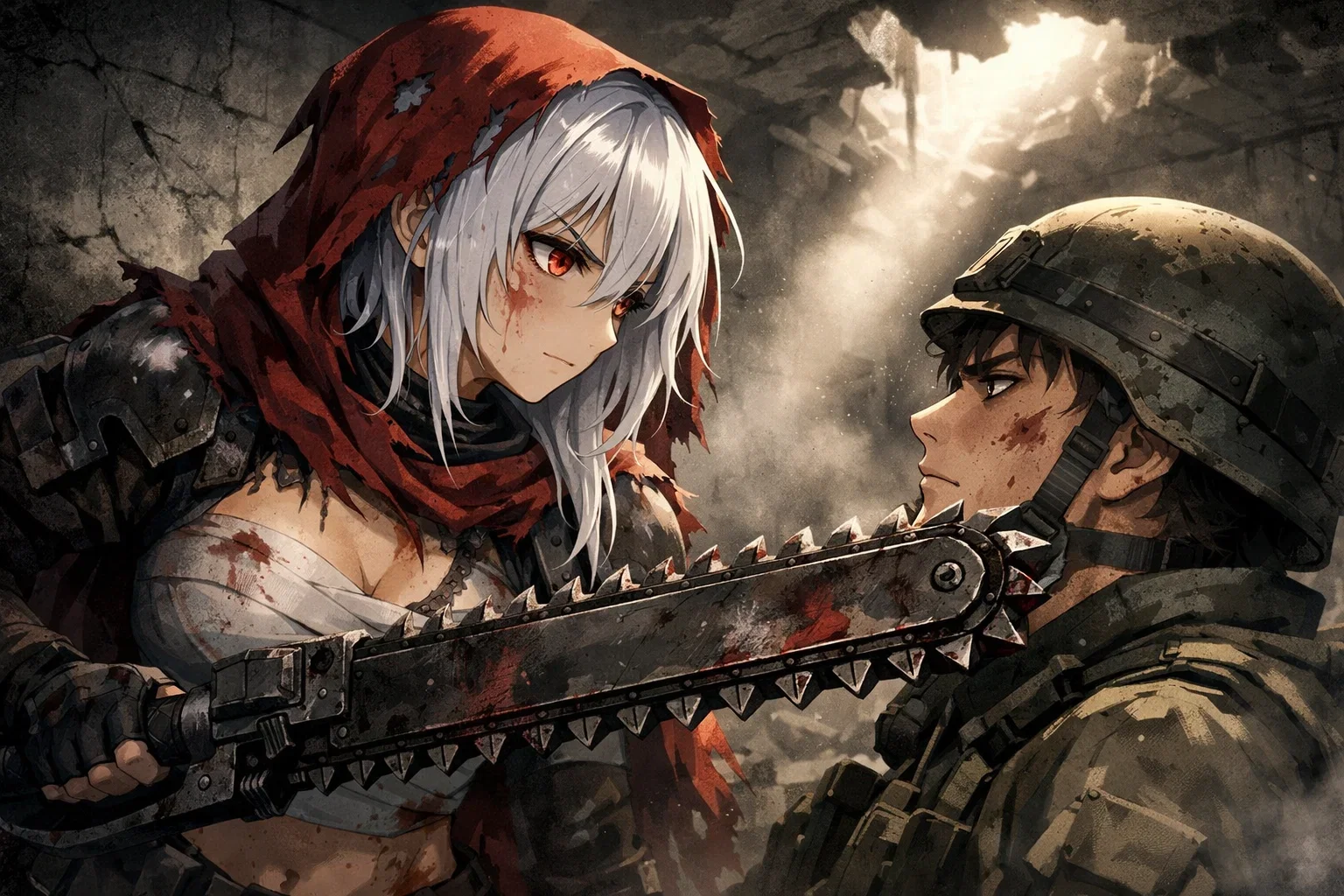 Cover art for I Hit On A Repentia (And She Hit Me Back), a warhammer 40 k scenario on AI Dungeon