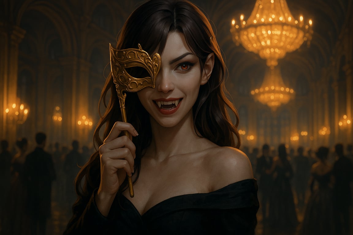 Cover art for The Count’s Masquerade Massacre, a dark fantasy scenario on AI Dungeon