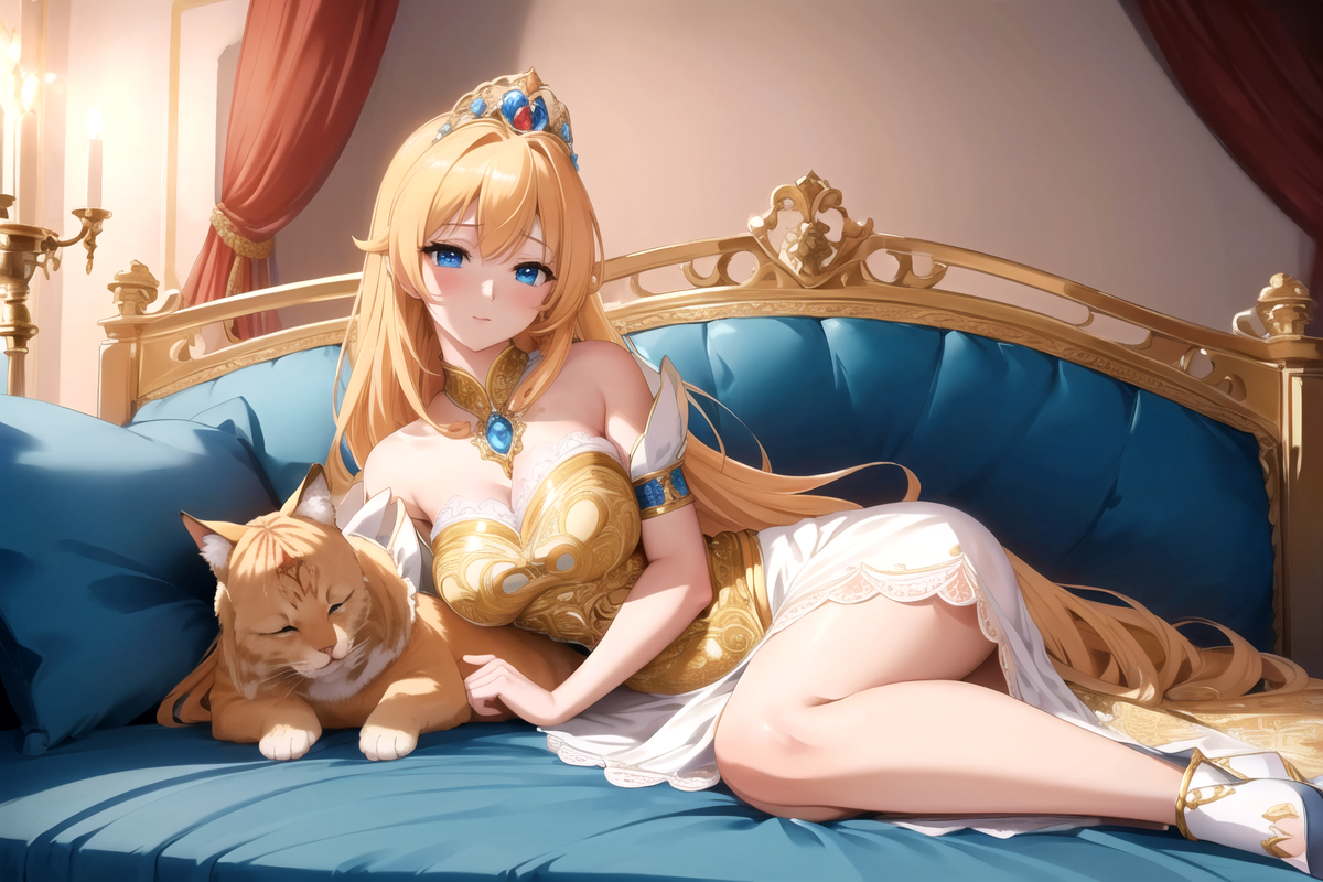 Cover art for The Princess's Bewitched Kitten, a fantasy scenario on AI Dungeon