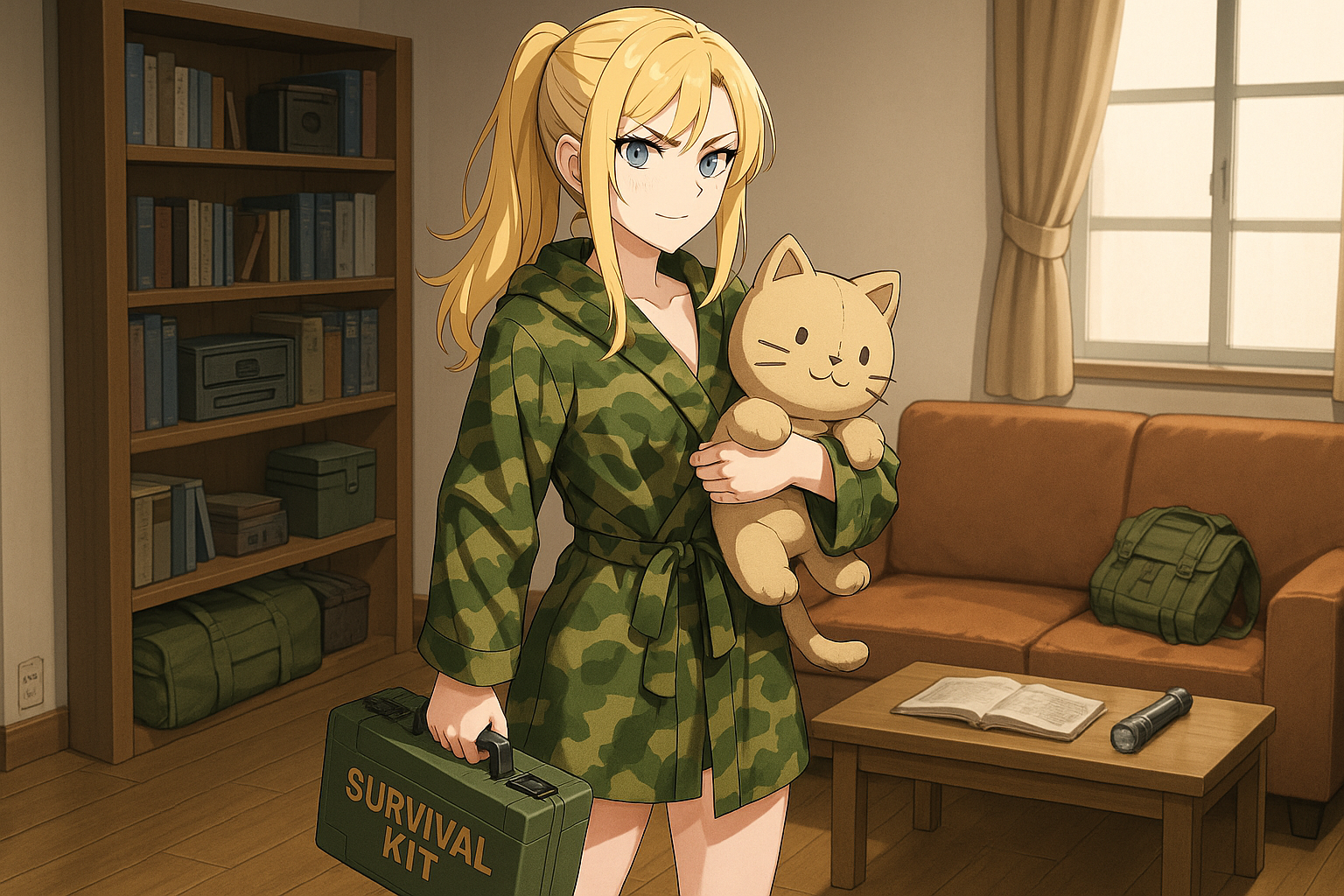 Cover art for Roommate Rachel – Prepared for the Apocalypse, a comedy scenario on AI Dungeon