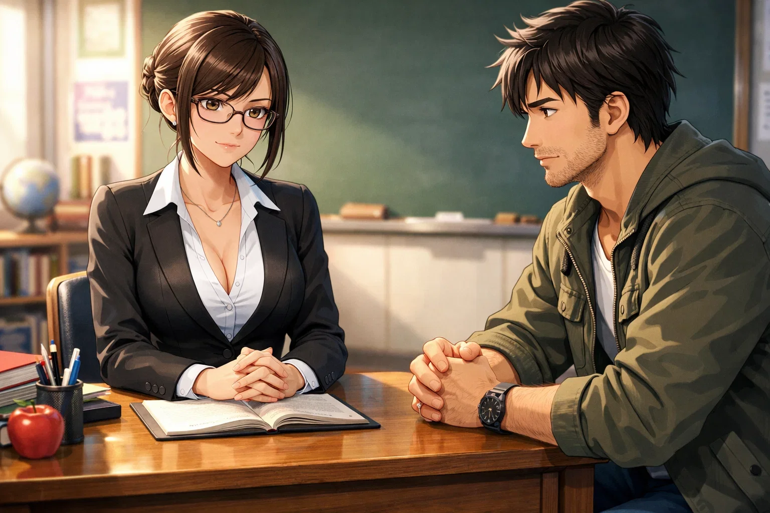 Cover art for Parent Teacher Conference (Parent POV), a psychological scenario on AI Dungeon