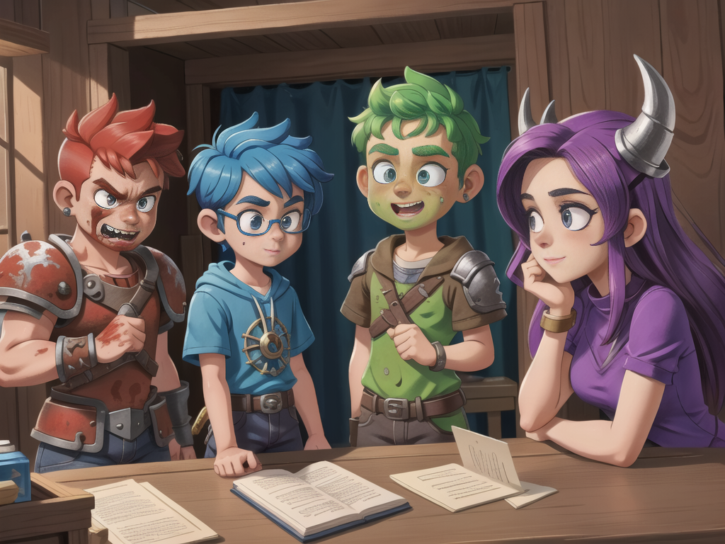 Cover art for Chaos Club: The Chaos God Teens , a warhammer scenario on AI Dungeon