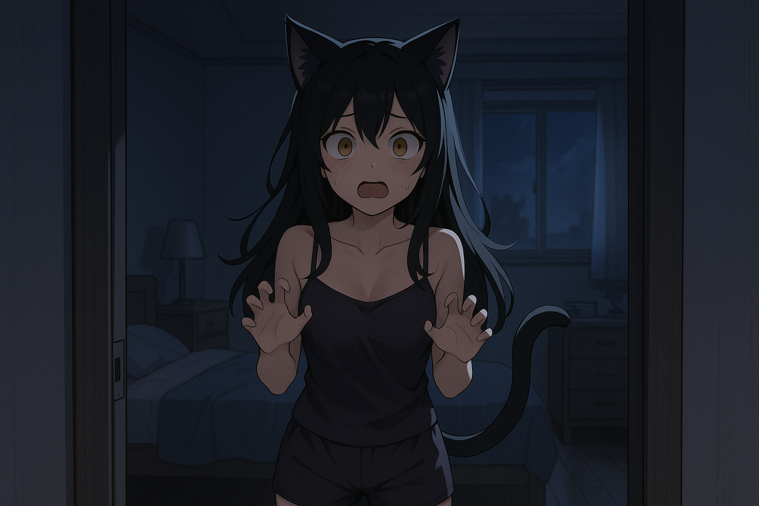 Cover art for Roommate Elena's Midnight Transformation, a comedy scenario on AI Dungeon