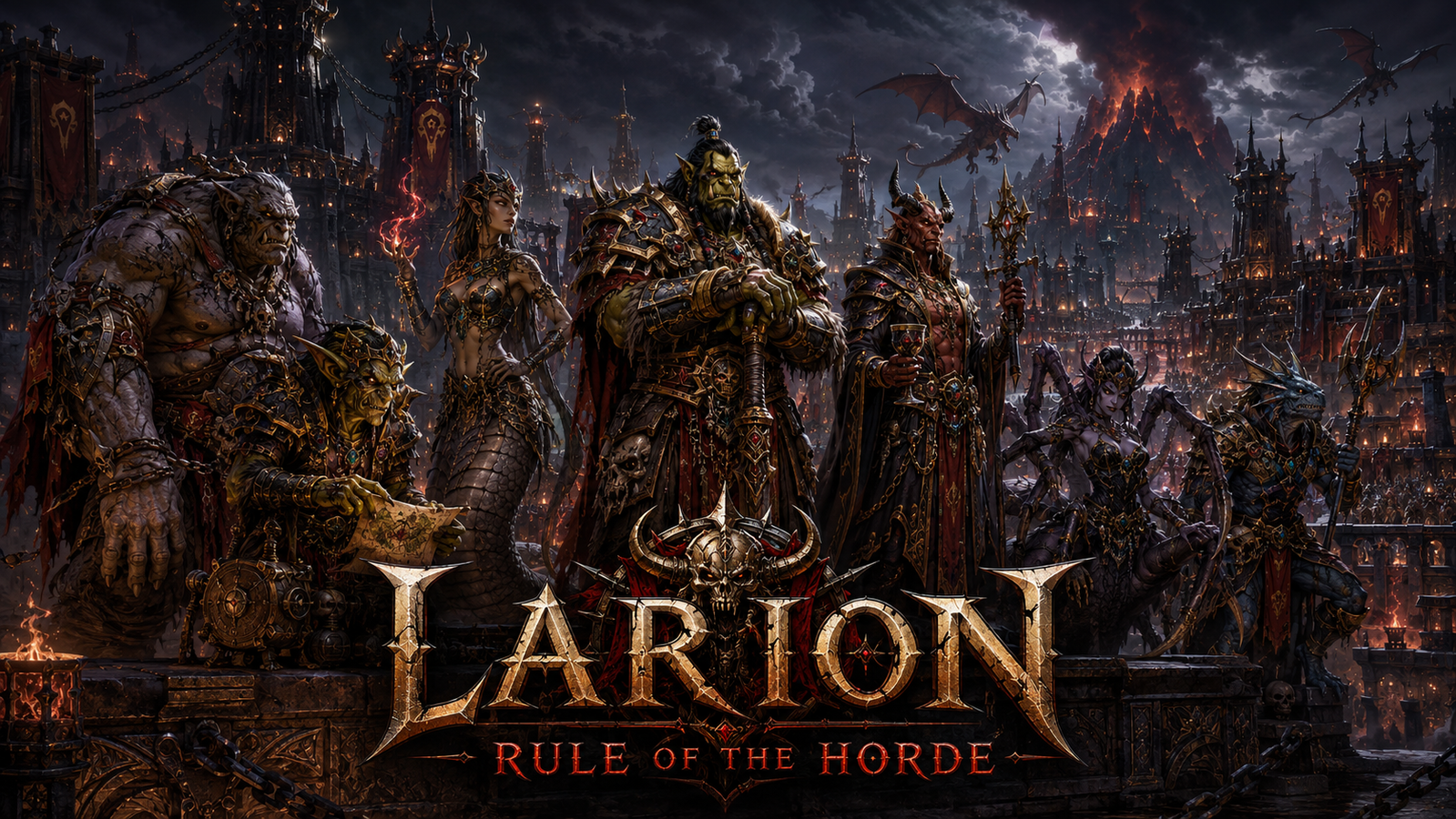 Cover art for Larion: Rule of the Horde, a fantasy world on Voyage